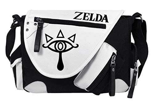WANHONGYUE The Legend of Zelda Spiel Messenger Bag Canvas Umhängetasche Kuriertasche Schultertasche für Reise Arbeit und Schule Schwarz / 2 von WANHONGYUE