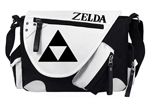 WANHONGYUE The Legend of Zelda Spiel Messenger Bag Canvas Umhängetasche Kuriertasche Schultertasche für Reise Arbeit und Schule Schwarz / 4 von WANHONGYUE
