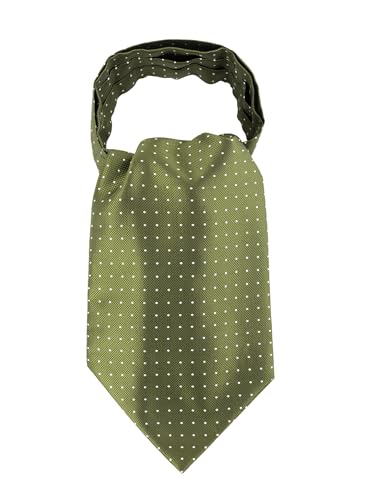 WANYING Herren Ascot Krawattenschal Ascotkrawatte Schal Cravat Ties Halstuch Einfach Schick für Gentleman - B06 Gepunktet Grün WANYING Herren Ascot Krawattenschal Ascotkrawatte Schal Cravat Ties Halstuch Einfach Schick für Gentleman - B06 Gepunktet Grün von WANYING