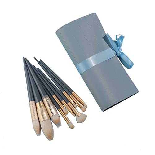 10-teiliges Professionelles Augen Make Up Pinsel Set Mit Kunststoffgriff Lidschatten Augenbrauen Eyeliner Mischpulver Wischpinsel Kosmetik Werkzeug Professionell Für Gesicht Make Up Reisen von WATERBELINE