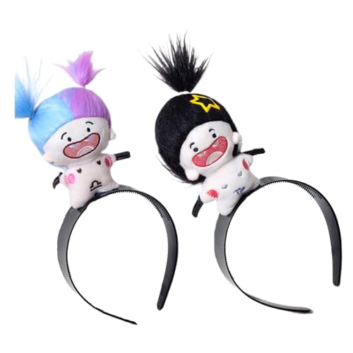 2 Stück Lustige Haarbänder Für Frauen Modische Gesichtswasch Stirnbänder Cartoon Nette Hoop Haarbänder Mädchen Haar Accessoires Cartoon Nette Hoop Haarbänder von WATERBELINE