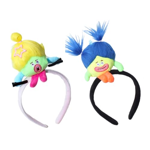 2 Stück Lustige Haarbänder Für Frauen Modische Gesichtswasch Stirnbänder Cartoon Nette Hoop Haarbänder Mädchen Haar Accessoires Cartoon Nette Hoop Haarbänder von WATERBELINE