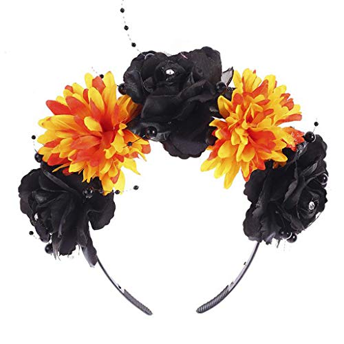 Halloween Tag Der Toten Stirnband Künstliche Rose Perlen Haarreifen Haarnadel Haarschmuck Für Frauen Mädchen Haargummis Für Haarstirnbänder Haarwerkzeuge Weihnachten Haargummis Band Bobby von WATERBELINE