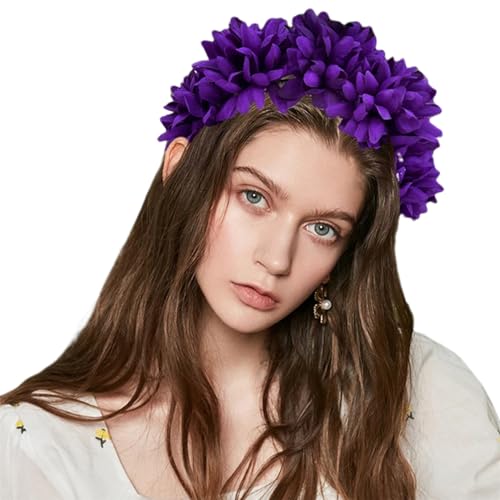 Modische Kopfbedeckungen Blumen Stirnbänder Haar Accessoires Blumen Haarbänder Cosplay Kostüm Für Frauen Und Mädchen Haar Accessoires Für Modeliebhaber von WATERBELINE