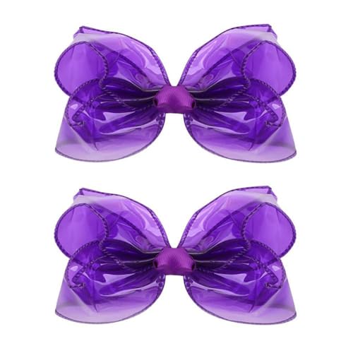 PVC-Gelee-Haarschleifen-Clips für Kinder, Mädchen, wasserdichte Schleifen-Haarnadel, Sommerhaar, transparente Schleife, Pool-Clips, Schwimmzubehör von WAXCMXYH