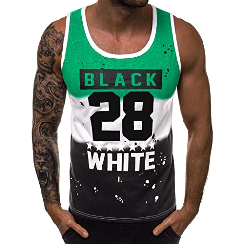 WAZZAP Tank Top Herren Bodybuilding Fitness Muskelshirt Gym Sport Workout Stringer Ärmellos T-Shirt mit Print von WAZZAP