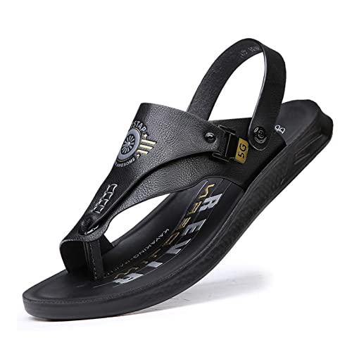 Sommer Zehenkorrektor Herren Sandalen,Mode Atmungsaktiv Ringzehenballen Strand Hausschuhe,Lässig Komfortabel Männer Orthopädisch Flip-Flops,zur Fußkorrektur/Hallux Valgus (Color : Black, Size : 42 E von WCXTY