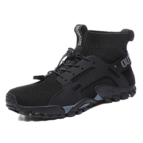 Unisex Wasserschuhe für Erwachsene,Draussen Surfen Schwimmbad Aqua-Barfußschuhe Frauen,Sommer Strand Tauchen Badeschuhe Herren,Leicht Atmungsaktiv,zum Wandern,Tauchen (Color : Black, Size : 42 EU) von WCXTY