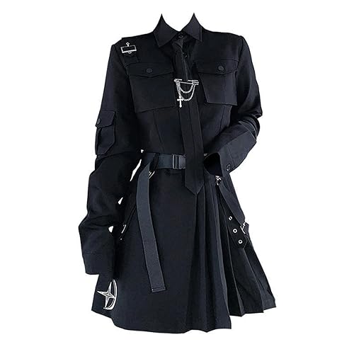 Emo Gothic Cargo Shirt Anzug Egirl Punk Kette Band Röcke Goth Kleid Herbst Streetwear Harajuku Schwarz Grunge Ästhetische Kleidung-schwarzes Hemd-S Emo Gothic Cargo Shirt Anzug Egirl Punk Kette Band Röcke Goth Kleid Herbst Streetwear Harajuku Schwarz Grunge Ästhetische Kleidung-schwarzes Hemd-S von WEITING