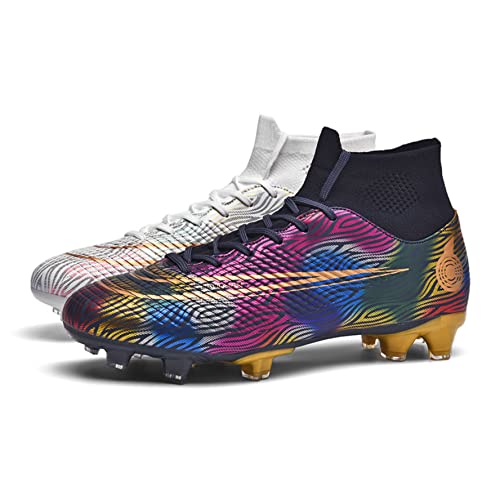 WEJIESS Fußballschuhe Herren Anti-Rutsch-Spikes Fußballschuhe Professionelle Spikes Fußballspiel Schuhe Jungen Fußballschuhe Schnürsenkel Training Sportschuhe von WEJIESS