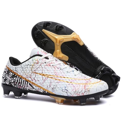 WEJIESS Fußballschuhe Jugend Spikes Herren Profi-Fußballschuhe Mikrofaser Schuhe Kinder Fußball Athletische Schuhe Training Schuhe Outdoor Sportschuhe Fußballschuhe Neutral Fußball Stiefel von WEJIESS