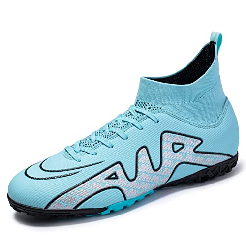 WEJIESS Jugend-Fußballschuhe Outdoor Herren-Fußballschuhe Herren High Top Fußballschuhe Jungen Turf Trainer Professionelle Fußball-Athletik-Schuhe von WEJIESS