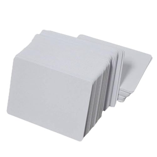 WENGU 100 hochwertige weiße Blanko-Ausweiskarten aus PVC, für Tintenstrahldrucker, doppelseitig, für Schmuck, Schmuck-Organizer von WENGU