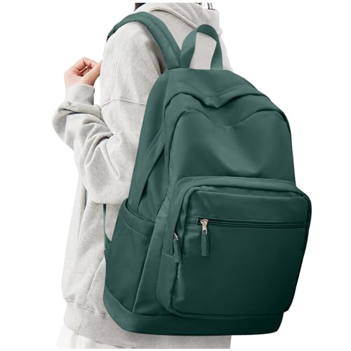 WEPLAN Schulrucksack Mädchen Jungen Rucksack Schule Teenager,Wasserdicht Rucksack School Bag,Schulranzen Laptop Rucksack Damen,Schultasche Travel Backpack Daypacks für Uni Schule Reise,Grün von WEPLAN