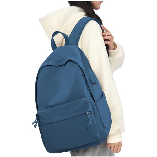 WEPLAN Schulrucksack Mädchen Jungen Rucksack Schule Teenager,Wasserdicht Rucksack School Bag,Schulranzen Laptop Rucksack Damen,Schultasche Travel Backpack Daypacks für Uni Schule Reise,Navy blau von WEPLAN