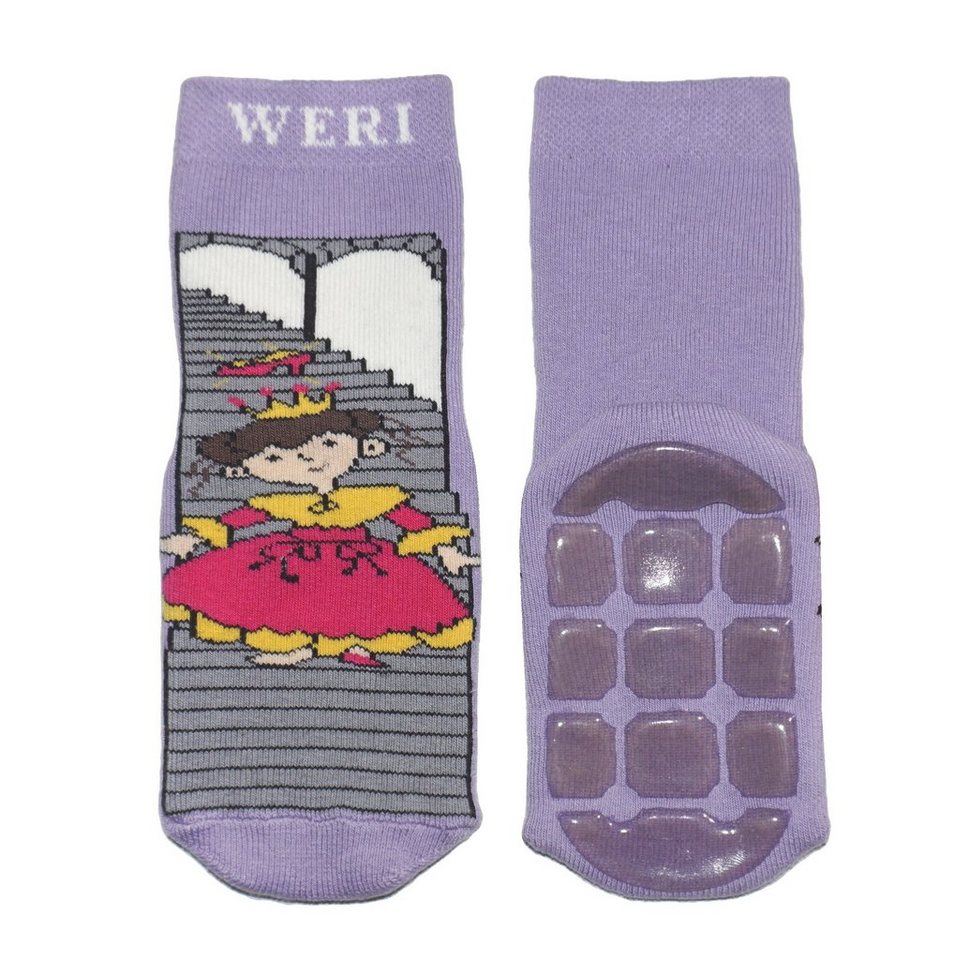 WERI SPEZIALS Strumpfhersteller GmbH ABS-Socken Kinder ABS-Socken für Mädchen >>Aschenputtel<< aus Baumwolle mit Frottee von WERI SPEZIALS Strumpfhersteller GmbH