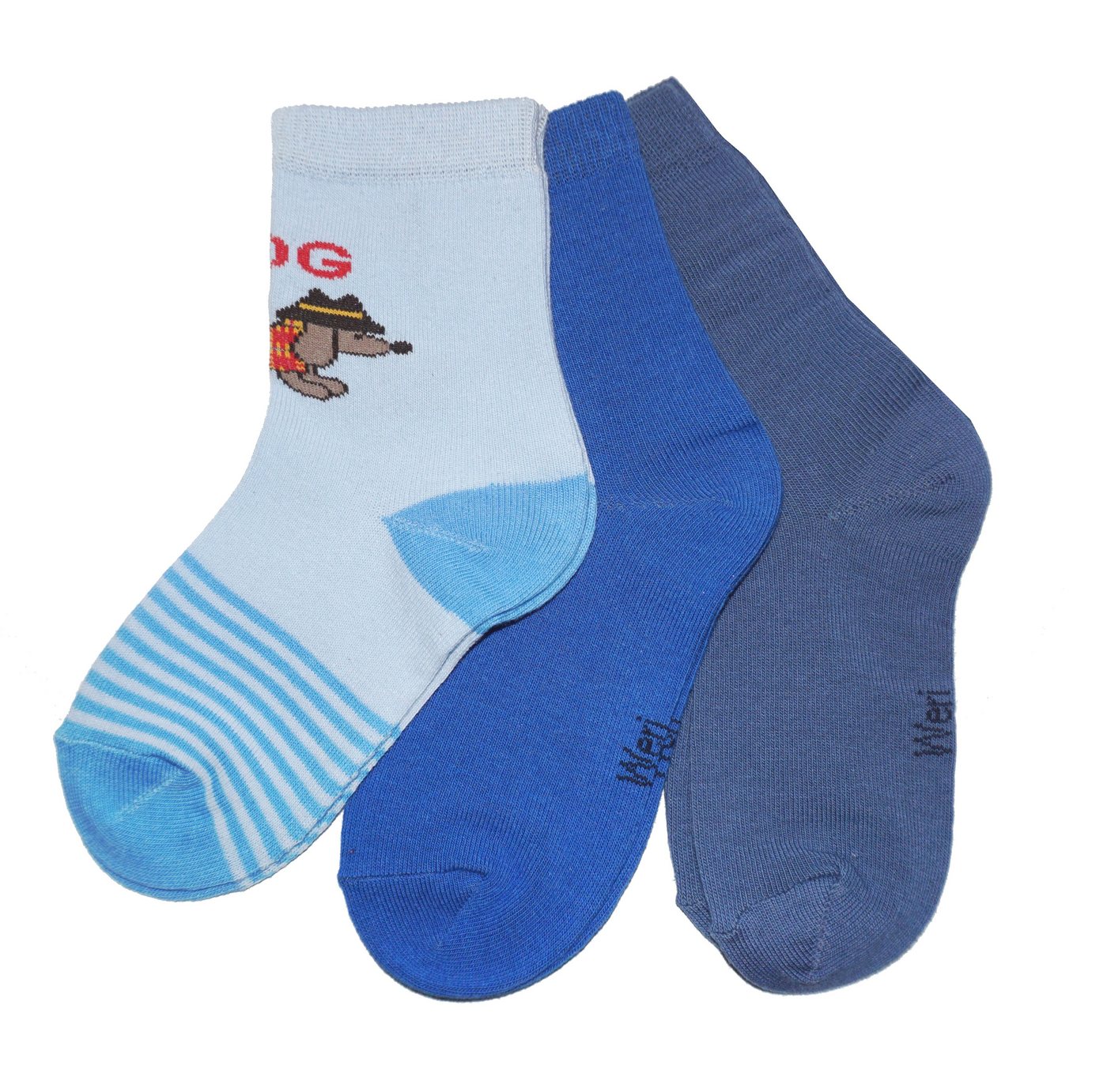 WERI SPEZIALS Strumpfhersteller GmbH Basicsocken Kinder Socken in 3-er Packs >>Mix<< aus Baumwolle (Set, 3-Paar) von WERI SPEZIALS Strumpfhersteller GmbH