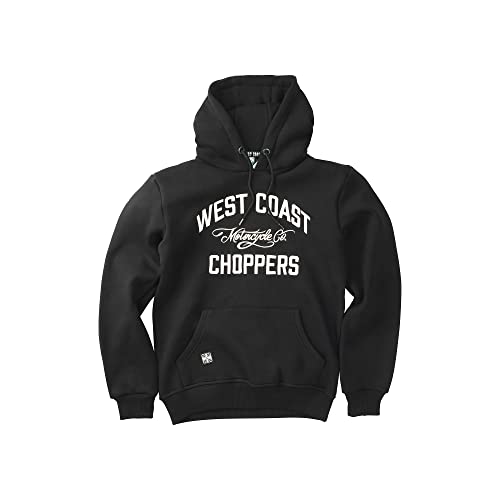 WEST COAST CHOPPERS Herren Kapuzenpullover Motorcycle Co. Print, Farbe:Black, Größe:L von WEST COAST CHOPPERS