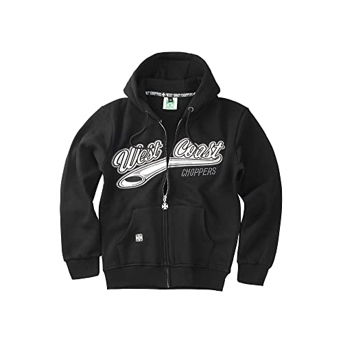 WEST COAST CHOPPERS Herren Zip Hoodie Ball, Farbe:Black, Größe:XL von WEST COAST CHOPPERS