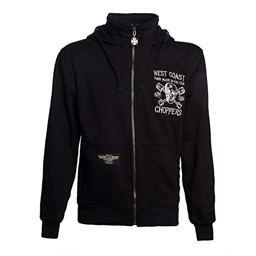 WEST COAST CHOPPERS Herren Zip Hoodie High Speed, Größe:3XL, Farbe:Black von WEST COAST CHOPPERS