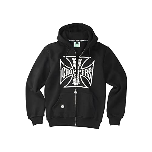 WEST COAST CHOPPERS Herren Zip Hoodie OG Logo, Farbe:Black, Größe:3XL von WEST COAST CHOPPERS