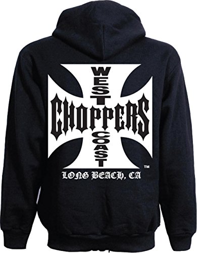 WEST COAST CHOPPERS WCC Hoodie Iron Cross Light Cotton Schwarz L von WEST COAST CHOPPERS