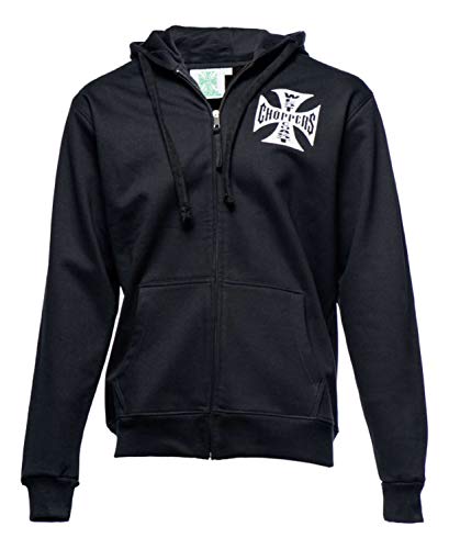 WEST COAST CHOPPERS WCC Hoodie Iron Cross Zipper schwarz-XL von WEST COAST CHOPPERS