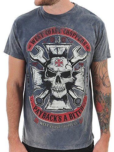 WEST COAST CHOPPERS WCC T-Shirt Mechanic Blue-L von WEST COAST CHOPPERS