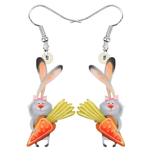 WEVENI Cute Acryl Ostern Ohrringe Osterhase Kaninchen Dangle Schmuck Für Frauen Mädchen Charm Ostergeschenke (Mehrfach) von WEVENI