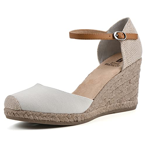 WHITE MOUNTAIN Damen Mamba mambamamba Espadrilles, Natur/Stoff, 38 EU von WHITE MOUNTAIN