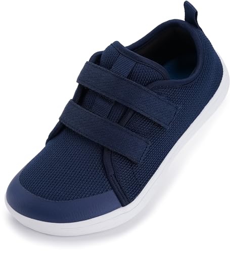 WHITIN Barfußschuhe Kinder Barfussschuhe Jungen Breite Weit Barfuß Barfuss Schuhe Knit Barefoot Shoes Sneaker Hallenschuhe Traillaufschuhe Bequem Blau 33 EU von WHITIN