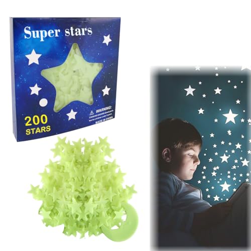 WHYCNJL 201 Stück 3D Leuchtsterne Leuchten im Dunkeln Sterne Aufkleber für Decke Sterne und Mond Leuchtsterne Plastik Wandaufkleber für Decke Wandtattoo Kinderzimmer Sternenhimmel Raumdekoration WHYCNJL 201 Stück 3D Leuchtsterne Leuchten im Dunkeln Sterne Aufkleber für Decke Sterne und Mond Leuchtsterne Plastik Wandaufkleber für Decke Wandtattoo Kinderzimmer Sternenhimmel Raumdekoration von WHYCNJL