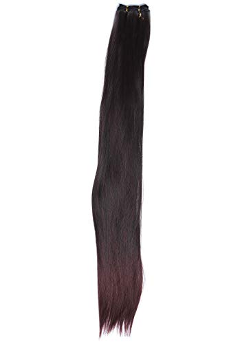 WIG ME UP - VK-WEFT-2T33 Tresse Kunsthaar-Tressen über 75 cm lang 250 cm breit hitzebeständig für Cosplay Theater Mahagoni Braun Mix von WIG ME UP