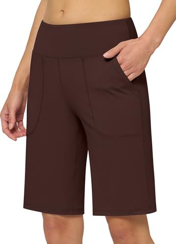 WILIIT Shorts Damen Sommer Sporthose Bermuda Baumwolle Yoga Shorts High Waist Kurze Hose Laufshorts Traininghose Fitness Running Gym mit Taschen Braun XL WILIIT Shorts Damen Sommer Sporthose Bermuda Baumwolle Yoga Shorts High Waist Kurze Hose Laufshorts Traininghose Fitness Running Gym mit Taschen Braun XL von WILLIT
