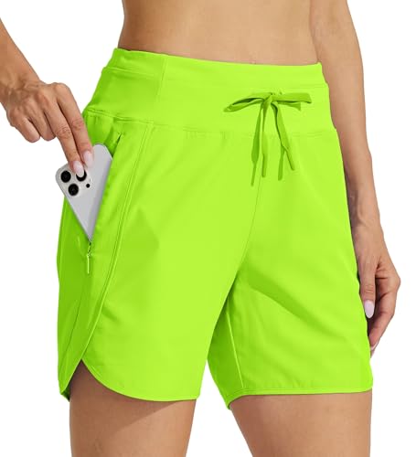 WILLIT Damen Shorts Sporthose Kurz Laufhose Sommer Laufshorts Wanderhose Schnelltrockene High Waisted Fitness Sport Running Reißverschlusstasche 5" Chartreuse M WILLIT Damen Shorts Sporthose Kurz Laufhose Sommer Laufshorts Wanderhose Schnelltrockene High Waisted Fitness Sport Running Reißverschlusstasche 5" Chartreuse M von WILLIT
