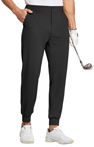 WILLIT Herren Golfhose Jogger Hose Stretch Slim Fit Jogginghose Anzughose Schnelltrockner Lang Golf Hose mit Taschen Schwarz XXL WILLIT Herren Golfhose Jogger Hose Stretch Slim Fit Jogginghose Anzughose Schnelltrockner Lang Golf Hose mit Taschen Schwarz XXL von WILLIT