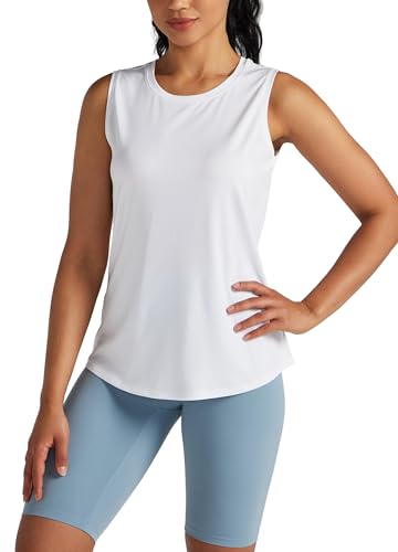 WILLIT Tank Top Damen Sommer Sport Oberteile Racerback ärmellos Yoga Shirt Laufshirt Schnell trocknend Sweatshirt Sport Locker Top Weiß XL WILLIT Tank Top Damen Sommer Sport Oberteile Racerback ärmellos Yoga Shirt Laufshirt Schnell trocknend Sweatshirt Sport Locker Top Weiß XL von WILLIT