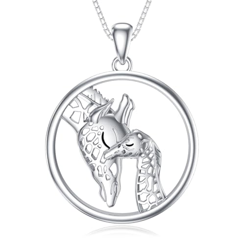 WINNICACA Giraffe Halskette für Damen 925 Sterling Silber Kette Schmuck Geschenke für Frauen von WINNICACA