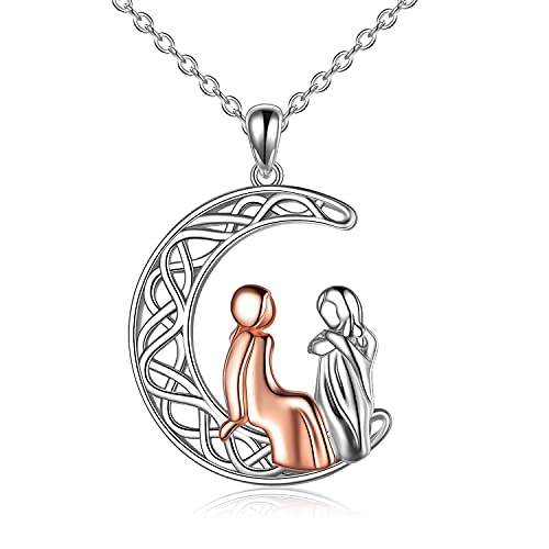 WINNICACA Geschenke für Schwestern von den Schwestern 925 Sterling Silber Bester Freund Anhänger Halskette Schwester Geburtstag Geschenke von WINNICACA