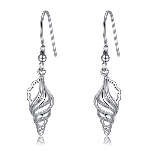 WINNICACA Muschel Ohrringe Sterling Silber Ocean Dangle Drop Hooks Ohrringe Muttertag Schmuck für Frauen Teenager von WINNICACA