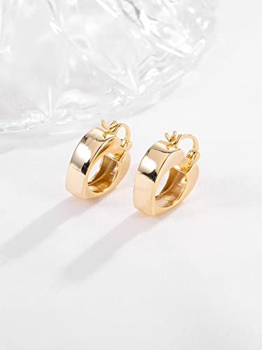 Ohrringe for Damen, Herz-Design, Creolen, Ohrringe for Damen (Color : Yellow Gold, Size : OneAsize) von WIPPWER