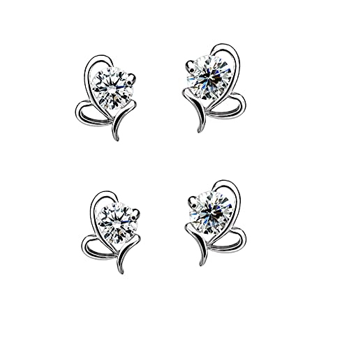 Ohrringe for Frauen, A-Kristall, 2 Stück, for Mutter, herzförmiger Geburtsstein, Geschenk-Ohrringe, Ohrringe, Gänseblümchen-Rose, Taschen-Ohrringe for Frauen von WIPPWER