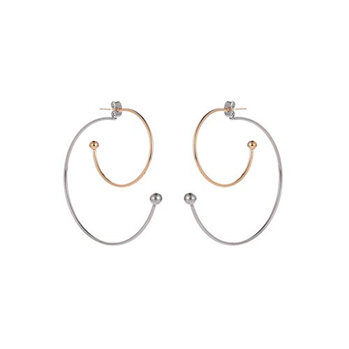Ohrringe for Frauen, Creolen, Rock, minimalistisch, Punk, Kreis, rund, Goldlegierung, geometrische Verzerrung, Ohrringe, trendige Ohrringe for Frauen von WIPPWER
