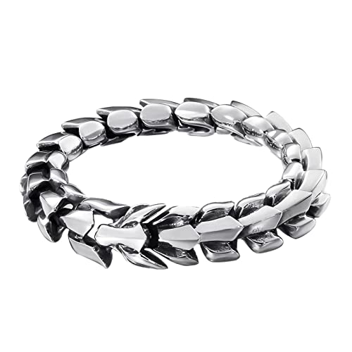 Ohrringe for Frauen, Perlenohrringe, baumelnde Retro-Drachenkopf-Drachen-Lin-Muster, Drachenknochen-Armband, 1 Stück, Geschenke for Frauen oder Männer, Ohrringe for Frauen (Color : B, Size : One Siz von WIPPWER