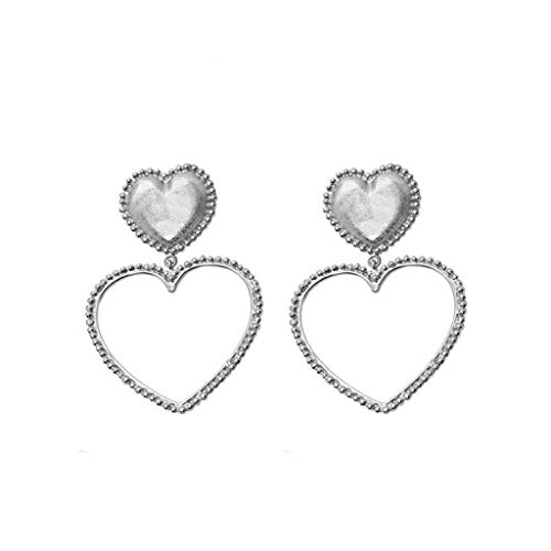 Tanzende Ohrringe, Geschenk, übertriebene Liebe, große Ohrringe, Schmuck, Metall, modische Damen-Ohrringe(Color:A-silver) von WIPPWER