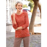 Witt Damen 3/4 Arm-Pullover, rostrot-ecru-meliert von Witt