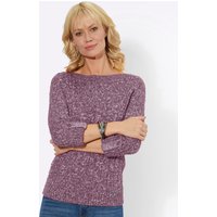 Witt Damen 3/4 Arm-Pullover, violett-ecru-meliert von Witt