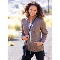 Witt Damen Fleecejacke, anthrazit-terra-bedruckt von Witt