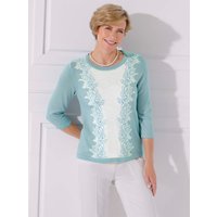 Witt Damen Pullover, mint-ecru-gemustert von Witt