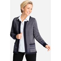 Witt Damen Strickjacke, marine-ecru-gemustert von Witt